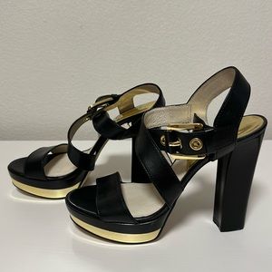 Micheal Kors Black chunky heels! Great condition!